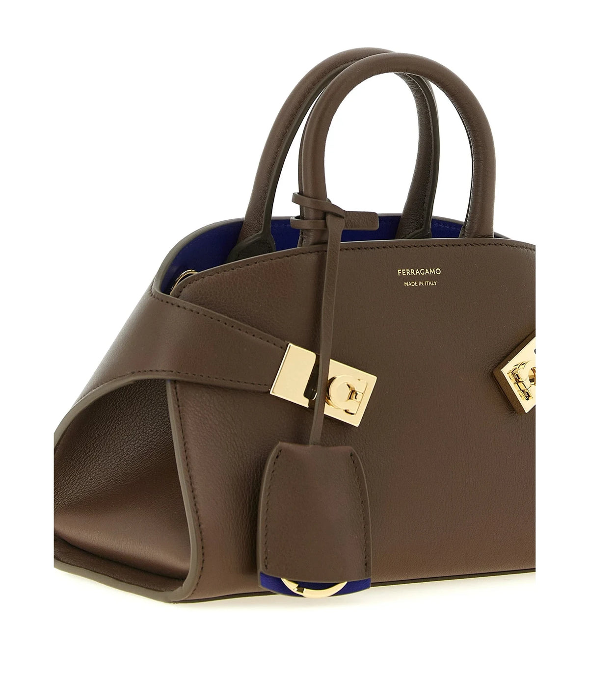 Ferragamo Satchel Bag in brown, Calf Leather — view 3