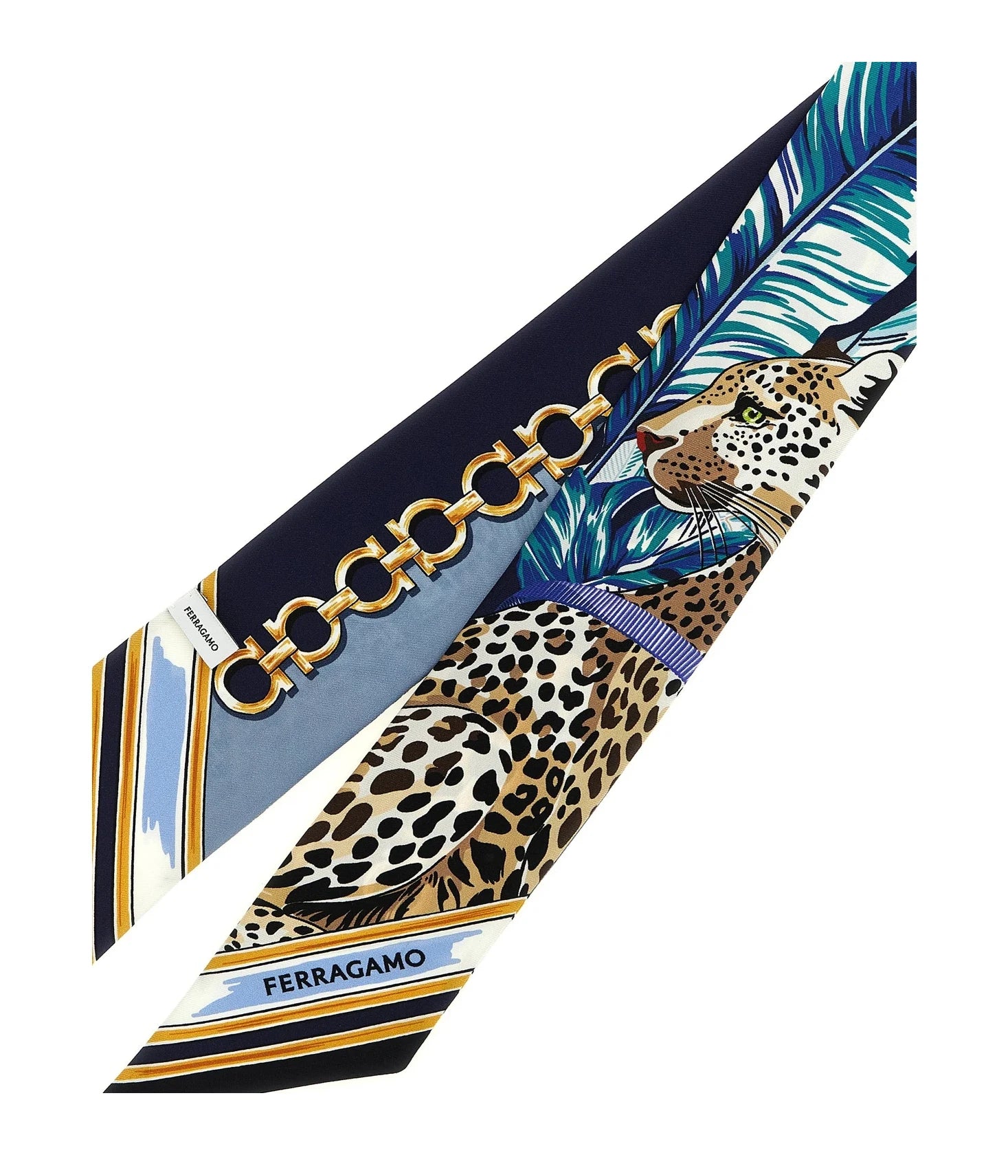 Ferragamo Scarves & Shawl in blue, Silk — view 3