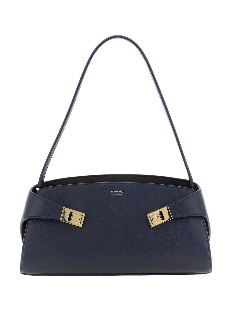 Ferragamo Shoulder Bag in blue, Calfskin Leather
