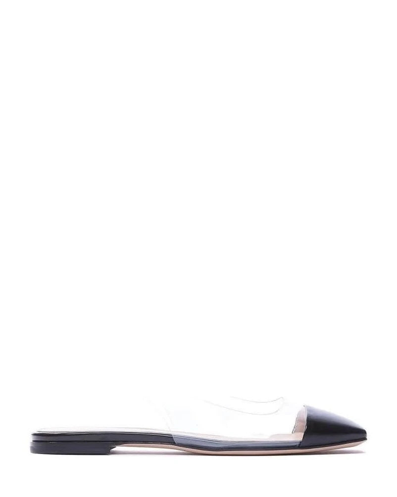 Gianvito Rossi Black Plexiglass Ballet Flats Flats