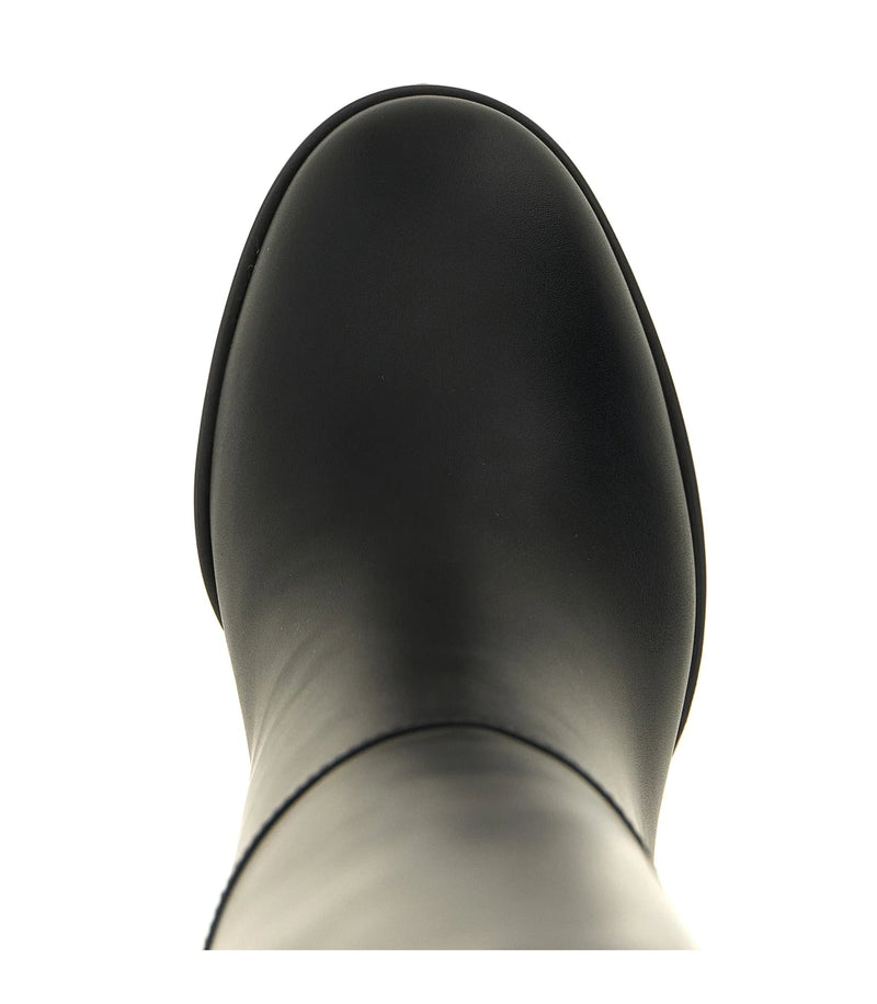 Gianvito Rossi Knee High Boots in black, Calfskin Leather — view 4