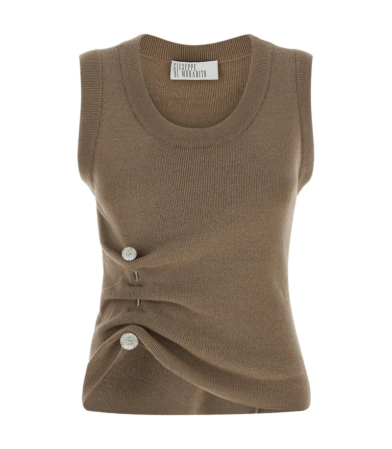 Giuseppe Di Morabito T-Shirt in beige, Virgin Wool