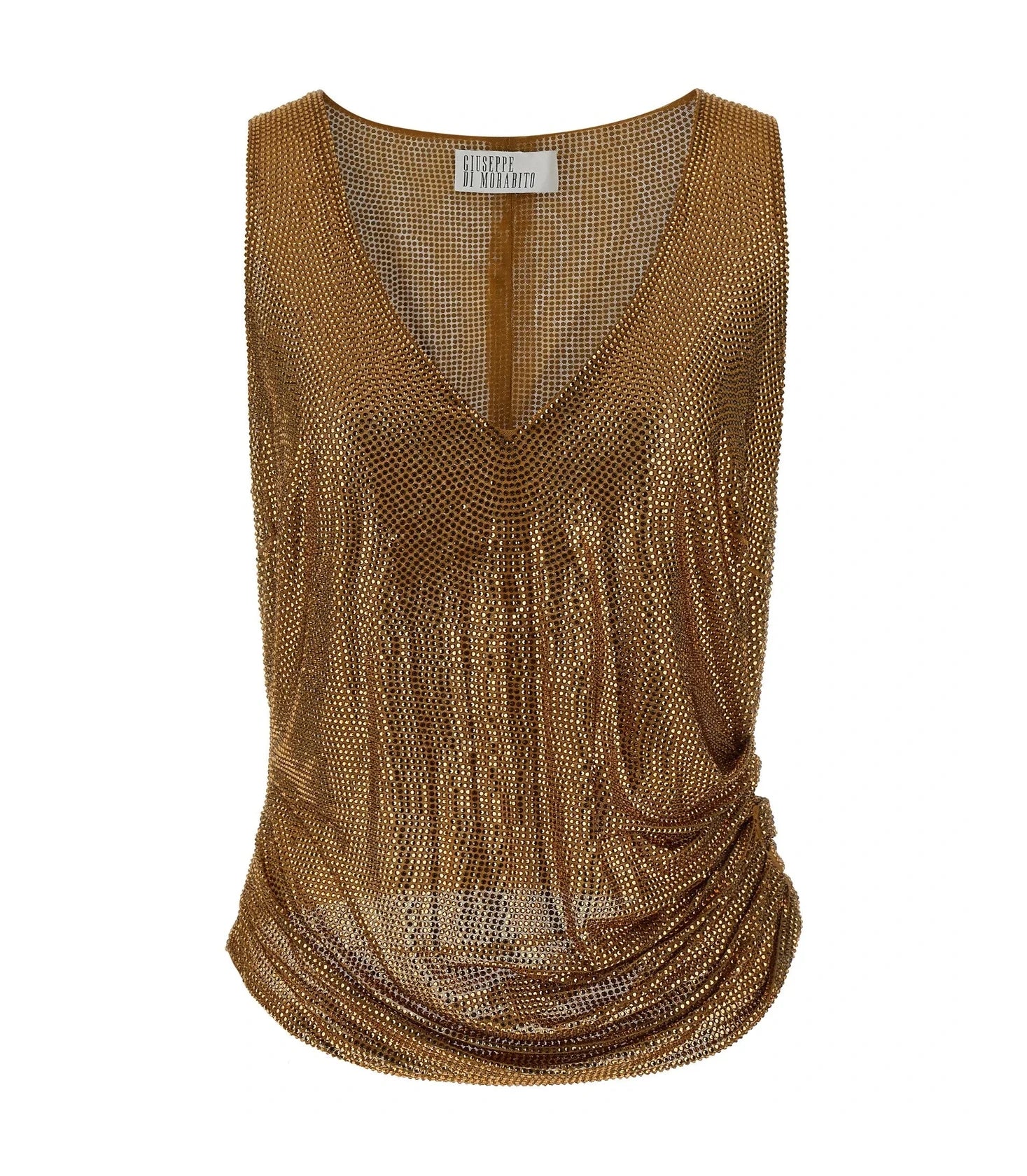 Giuseppe Di Morabito Tank Top in gold, Polyamide — view 2