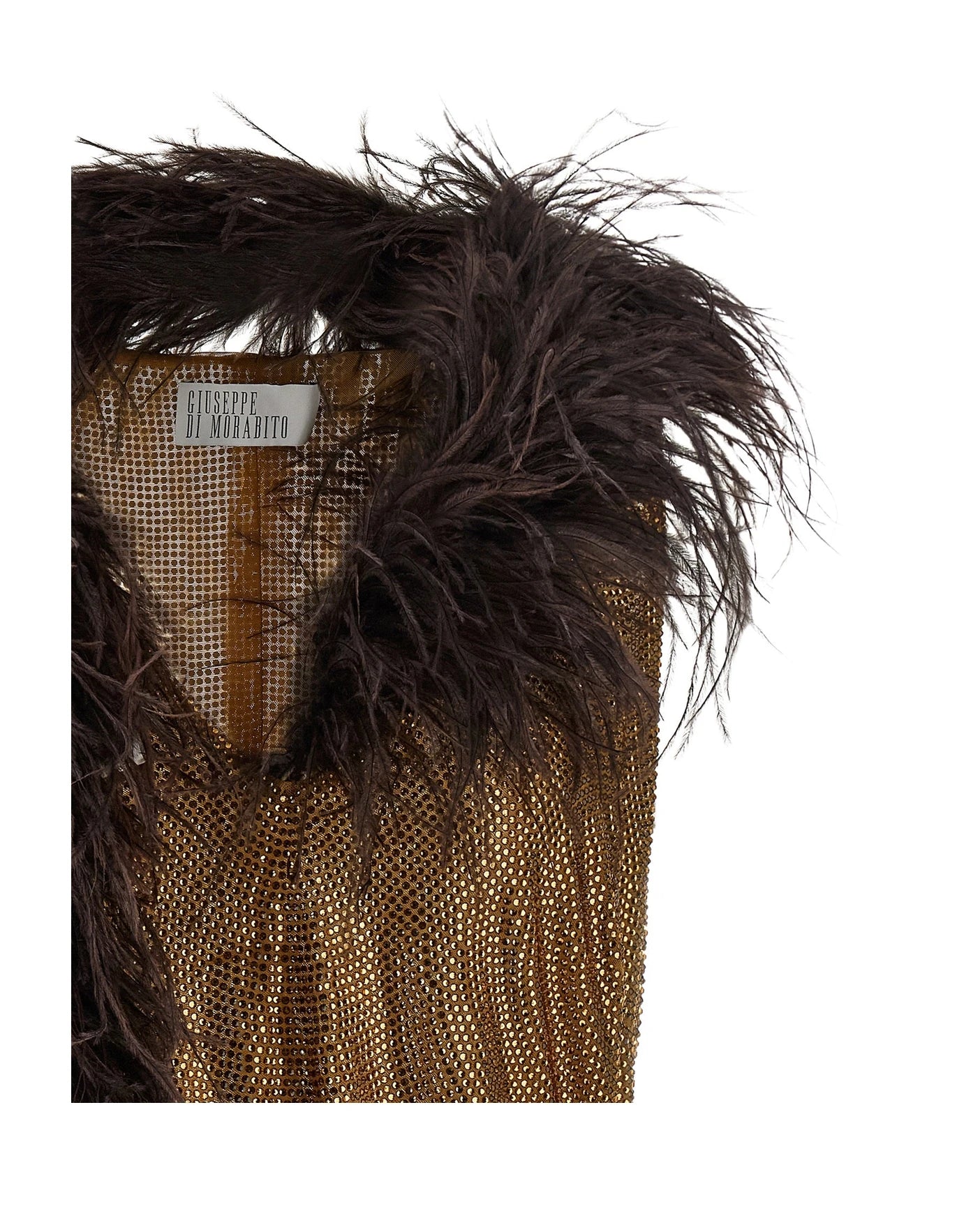 Giuseppe Di Morabito Tank Top in gold, Polyamide — view 4