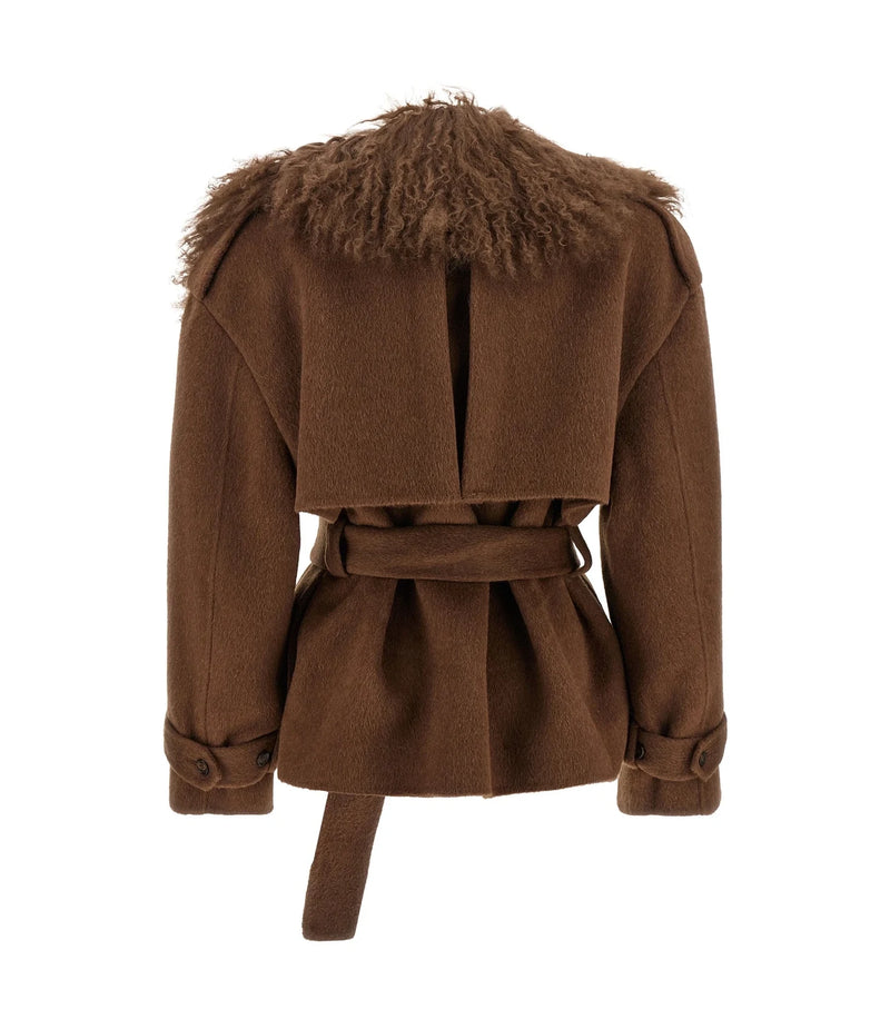 Giuseppe Di Morabito Wrap Coat in brown — view 2