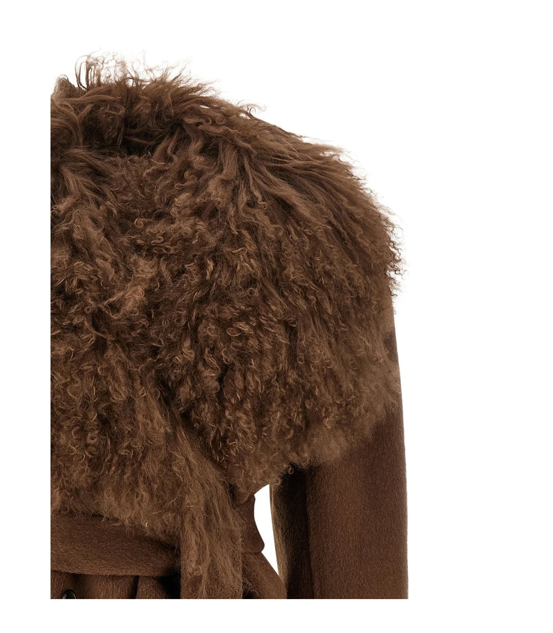 Giuseppe Di Morabito Wrap Coat in brown — view 3