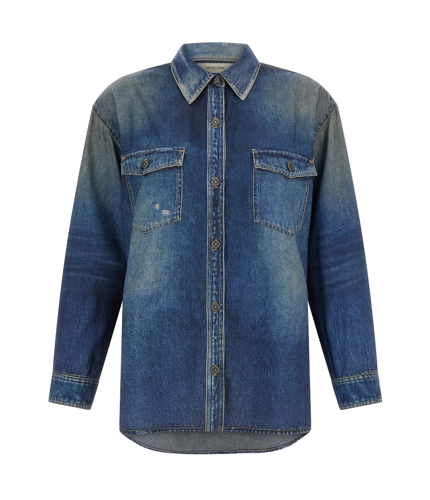 Golden Goose Dress Shirt in blue, Polyester