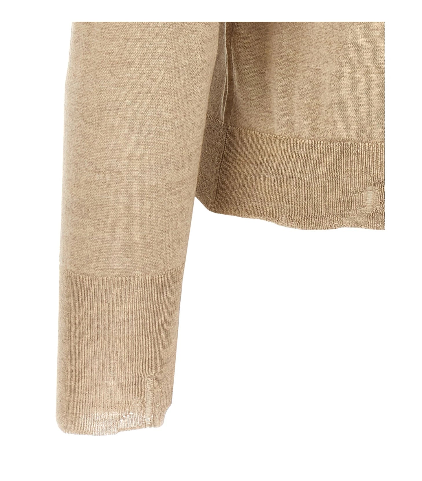 Golden Goose Sweater in beige, Virgin Wool — view 4
