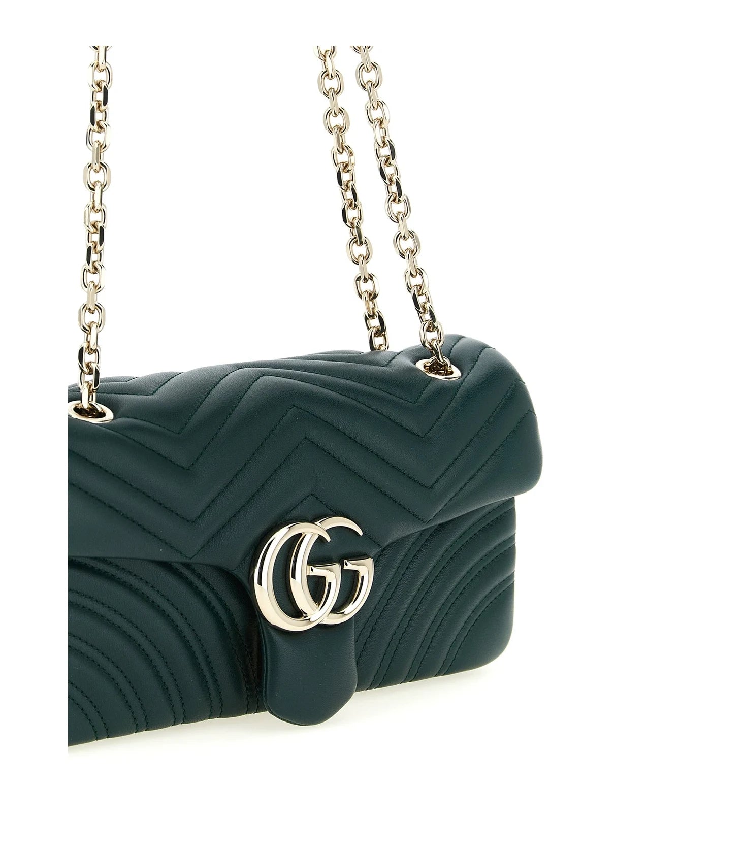Gucci Cross Body Bag in green, Lamb Leather — view 4