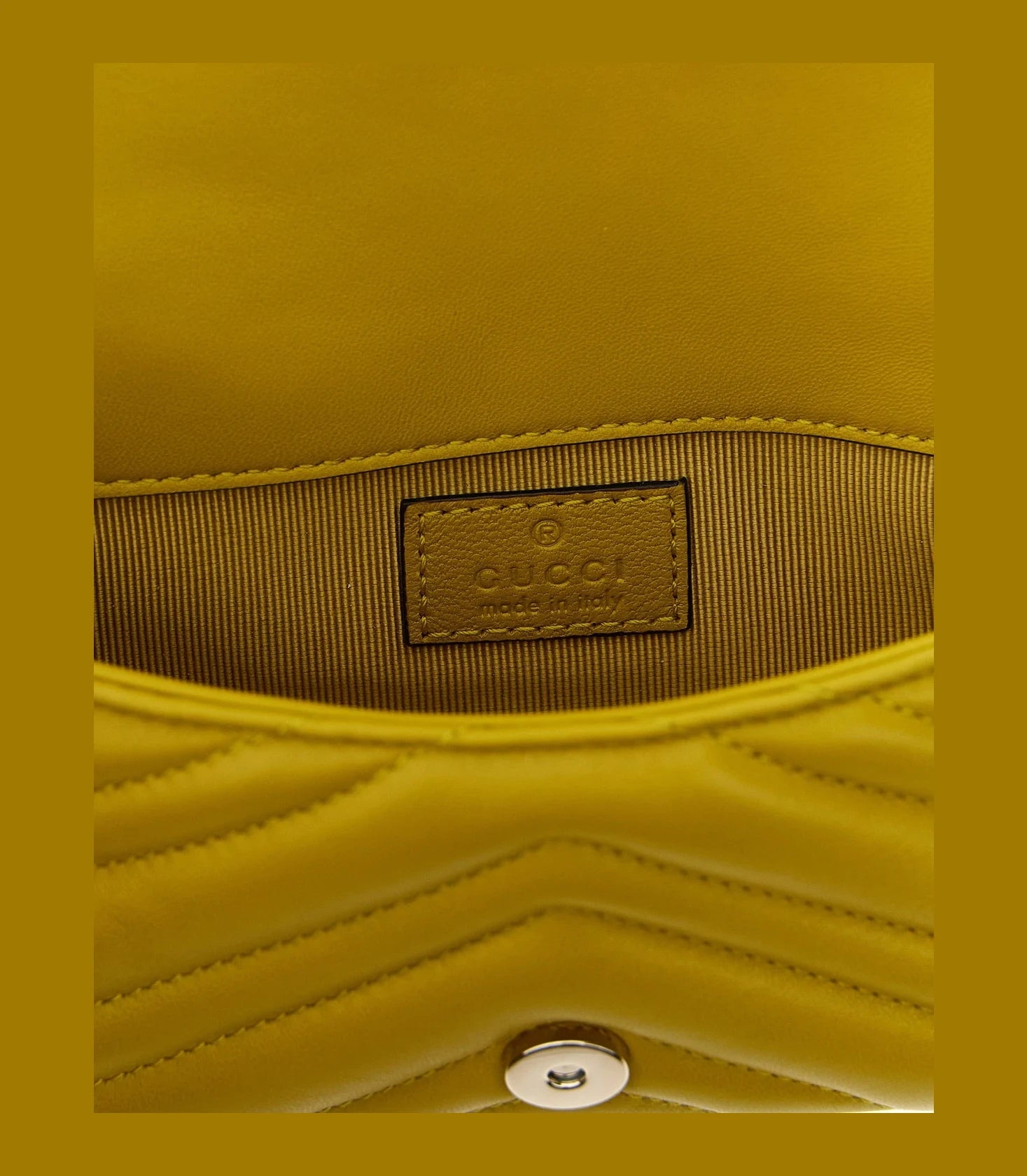 Gucci Cross Body Bag in yellow, Lamb Leather — view 4