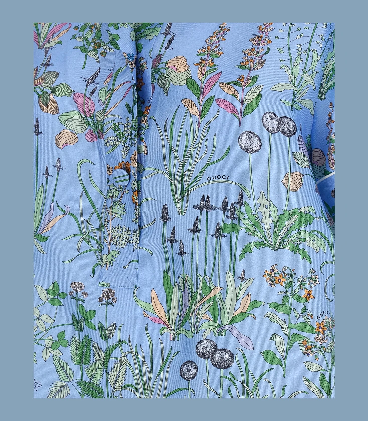 Gucci Dress Shirt in blue, Silk — view 4