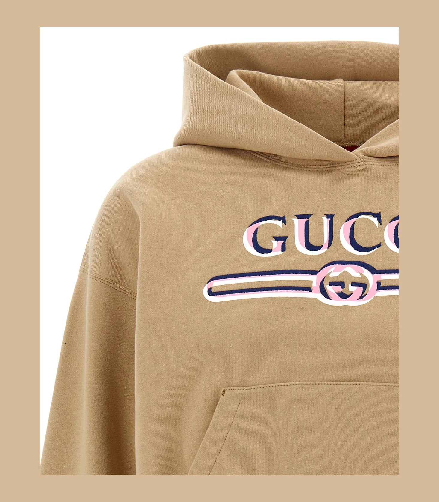 Gucci Hoodie in beige, Cotton — view 3