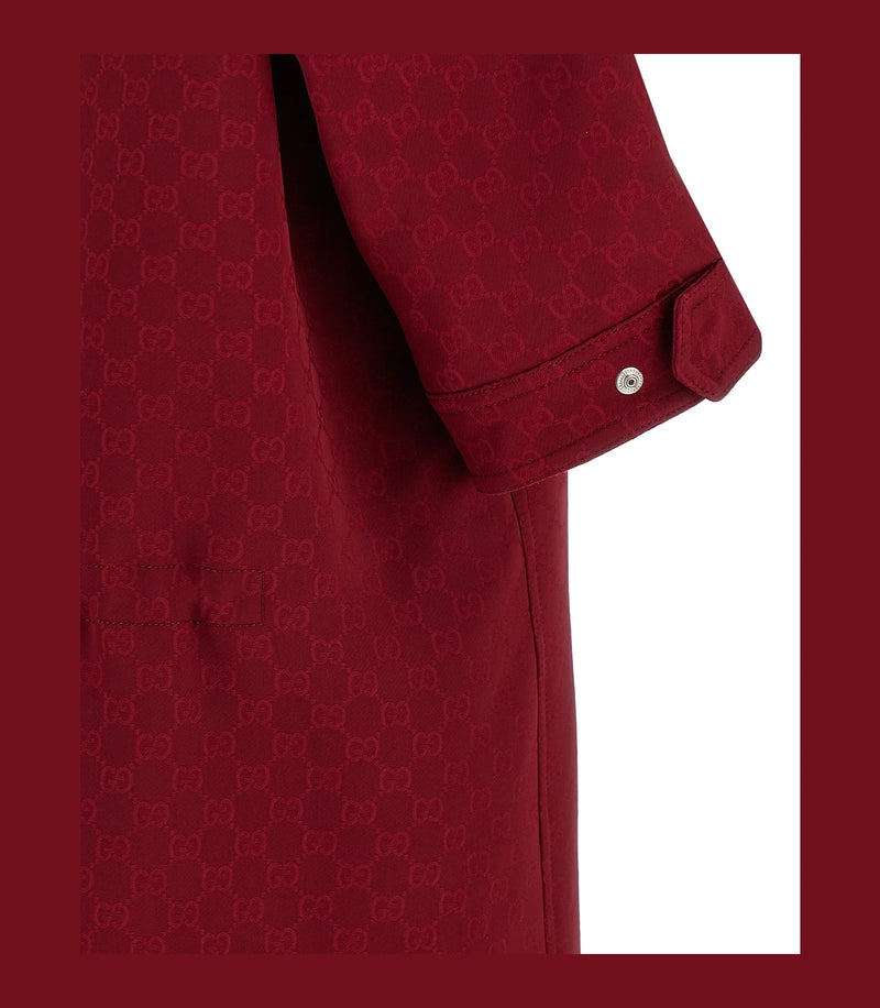 Gucci Wrap Coat in multicolor, Viscose — view 4