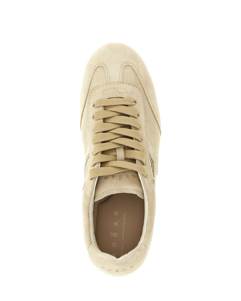 Hogan Sneakers in beige, Calfskin Leather — view 4