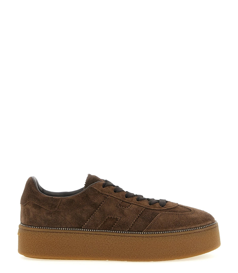 Hogan Sneakers in brown, Calfskin Leather