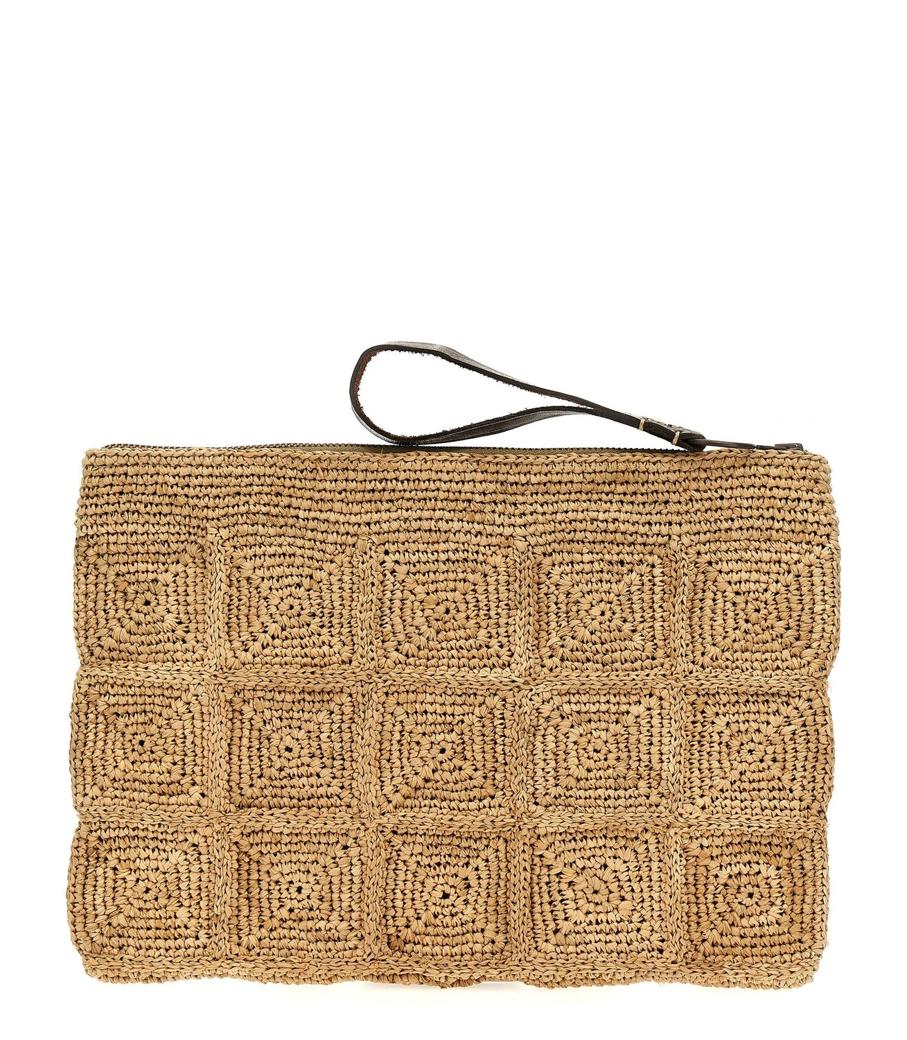 Ibeliv Clutch Bag in beige, Raffia — view 2