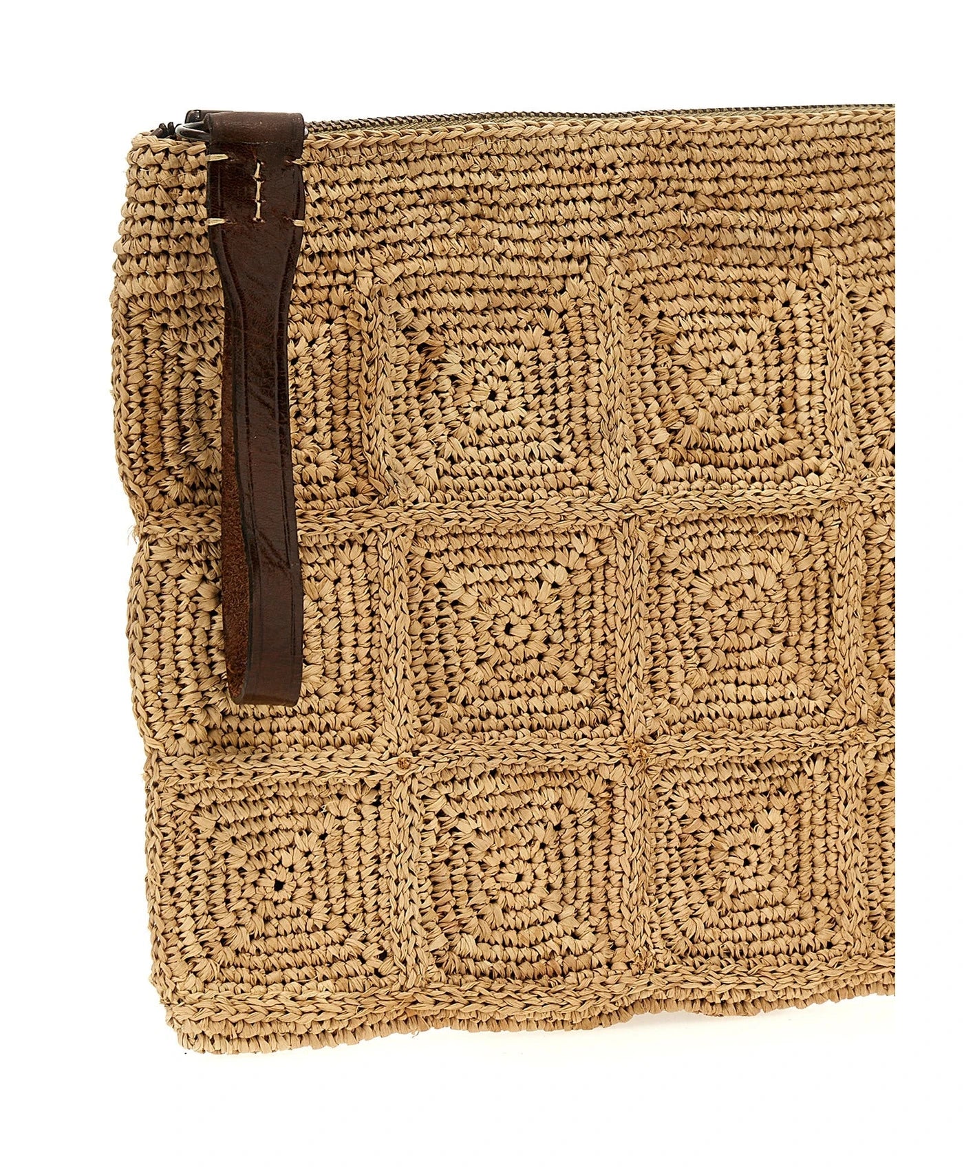 Ibeliv Clutch Bag in beige, Raffia — view 3