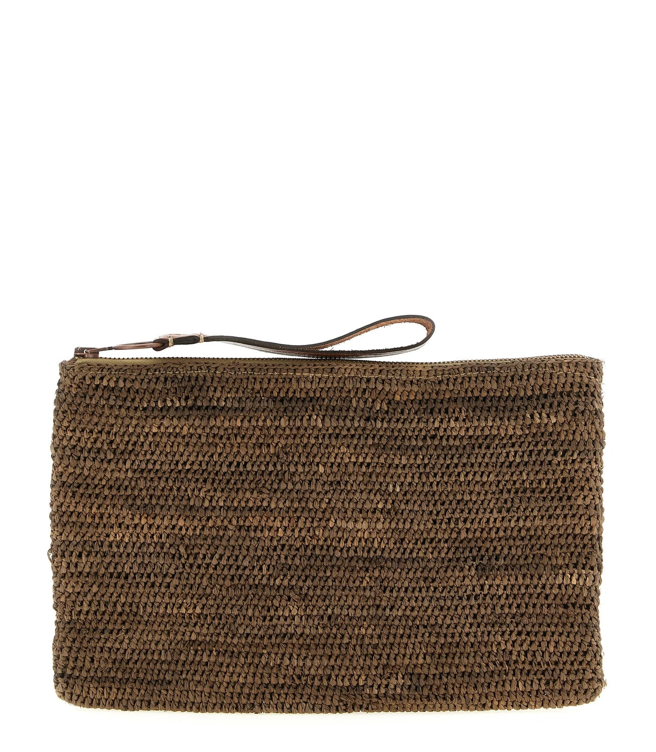 Ibeliv Clutch Bag in brown, Raffia