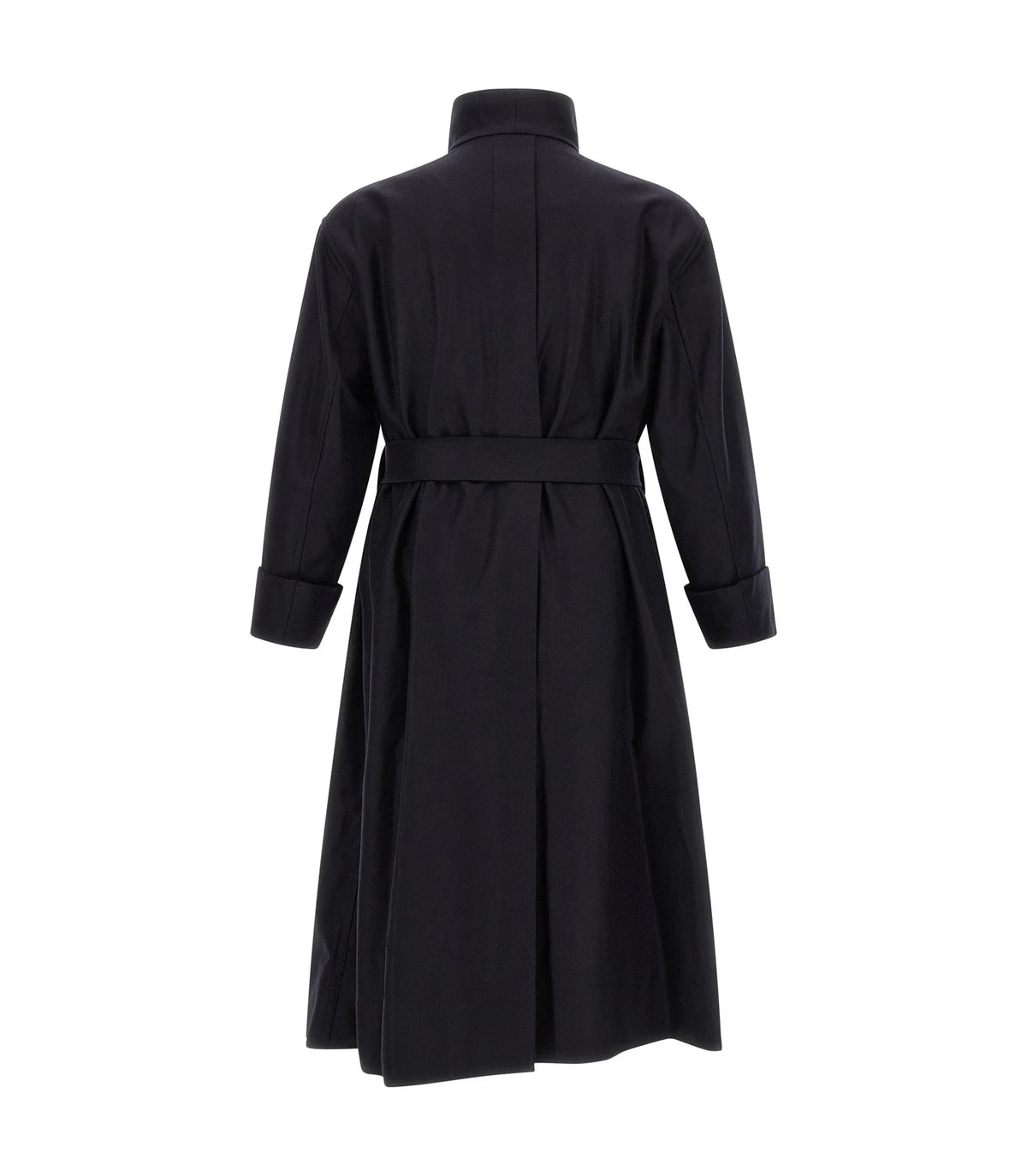 Issey Miyake Wrap Coat in black, Wool — view 2