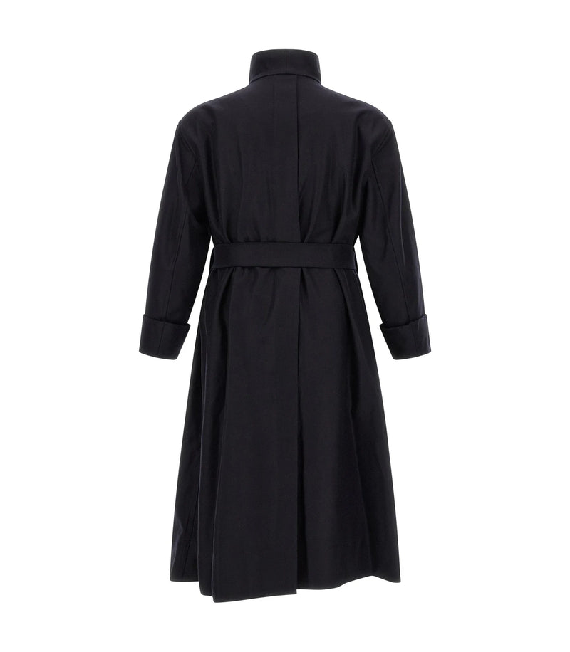 Issey Miyake Wrap Coat in black, Wool — view 2
