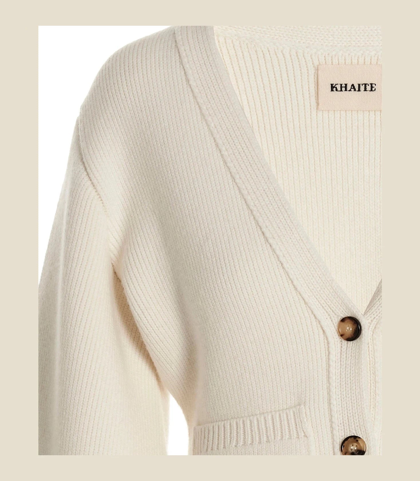 Khaite Cardigan in white, Cashmere — view 3