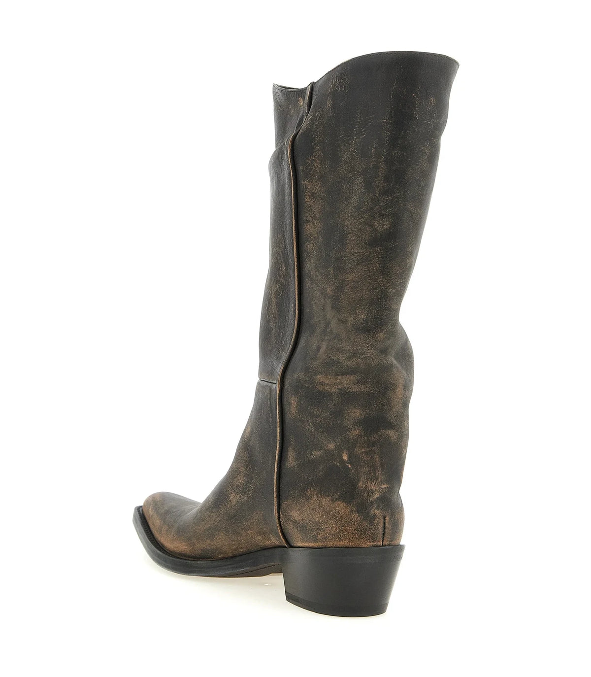 Khaite Chelsea Boots in brown, Calfskin Leather — view 3
