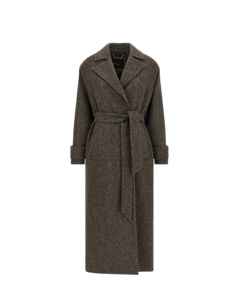 Kiton Wrap Coat in brown