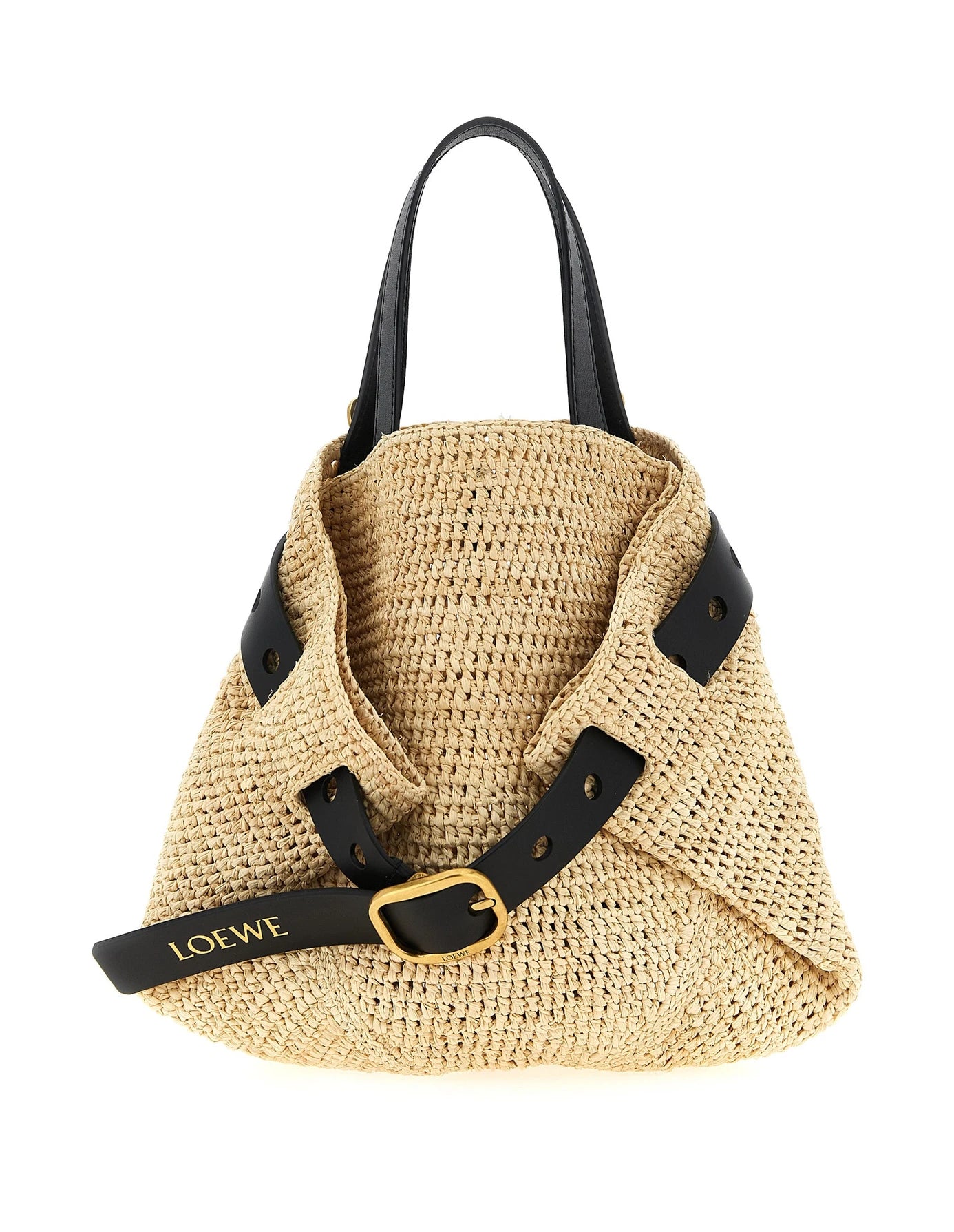Loewe Beige Raffia Bucket Bag