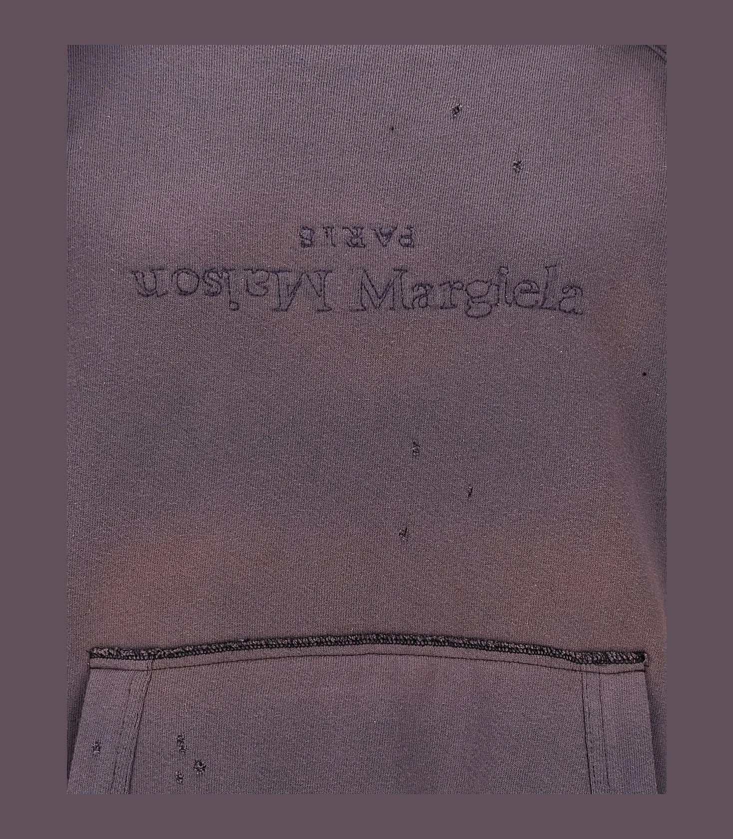 Maison Margiela Hoodie in purple, Cotton — view 4