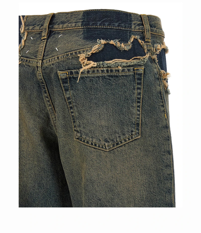 Maison Margiela Jean in blue, Cotton — view 4