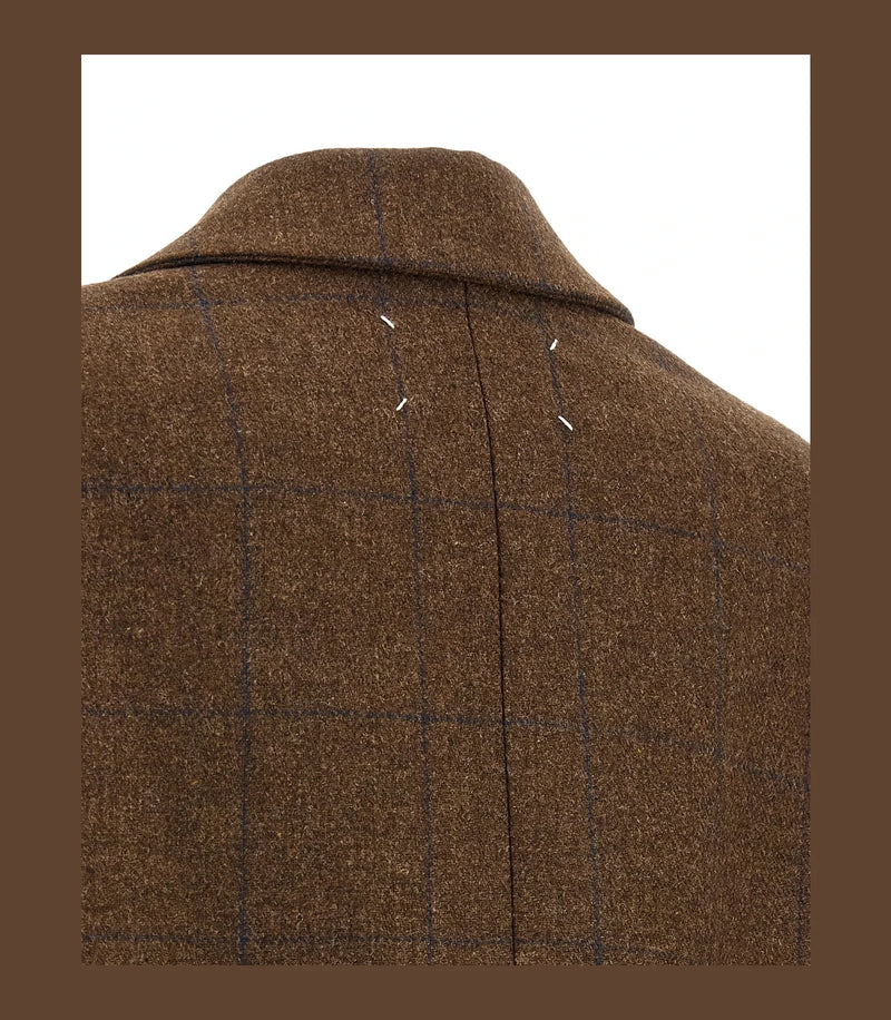 Maison Margiela Overcoat in brown, Wool — view 4