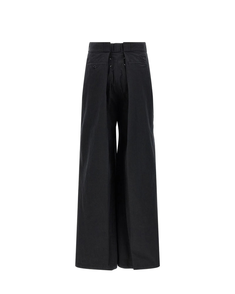 Maison Margiela Palazzo Pant in black, Cotton — view 2