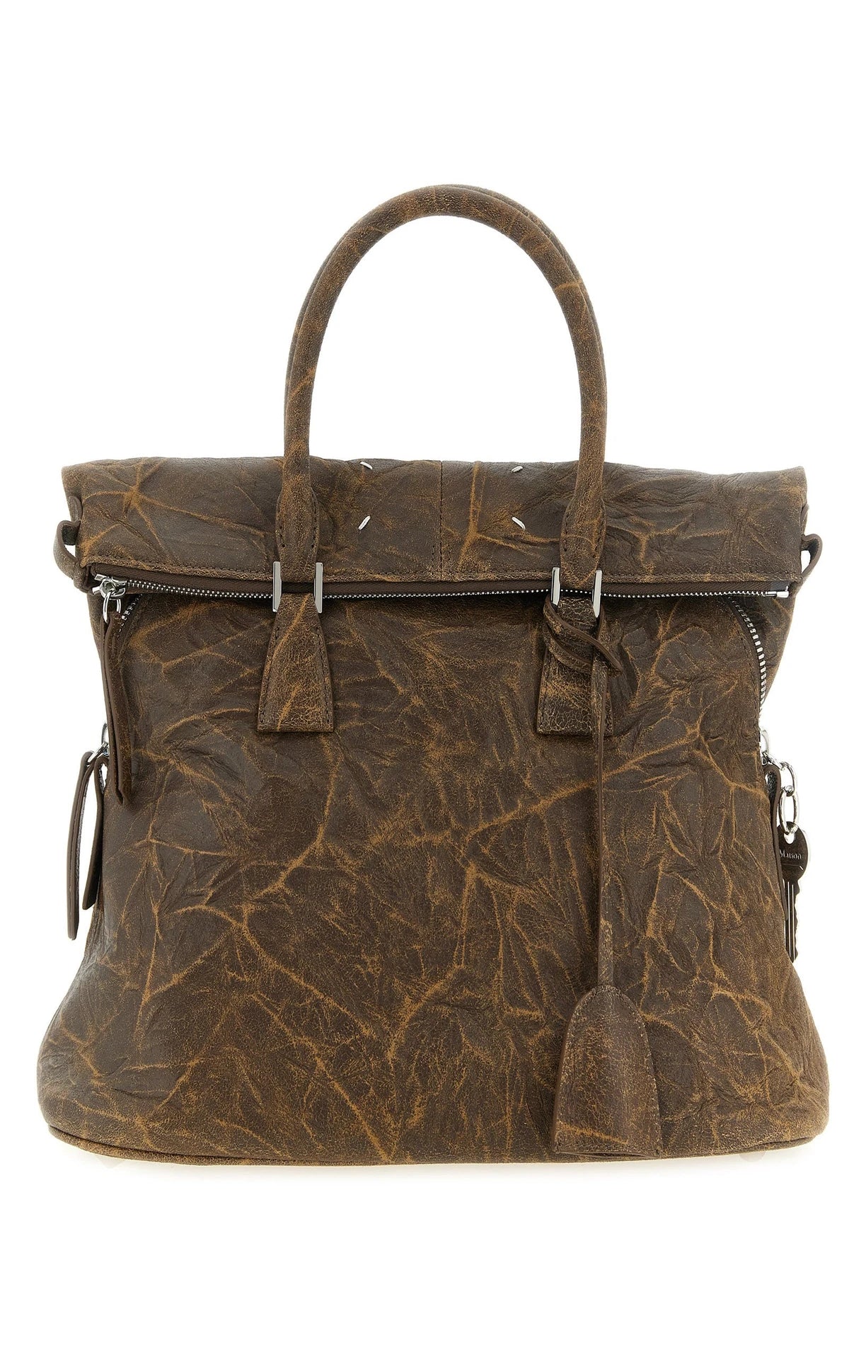 Maison Margiela Satchel Bag in brown, Goat Leather