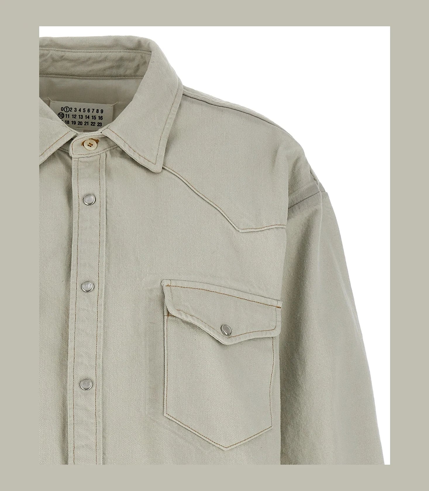 Maison Margiela Trucker Jacket in white, Cotton — view 3