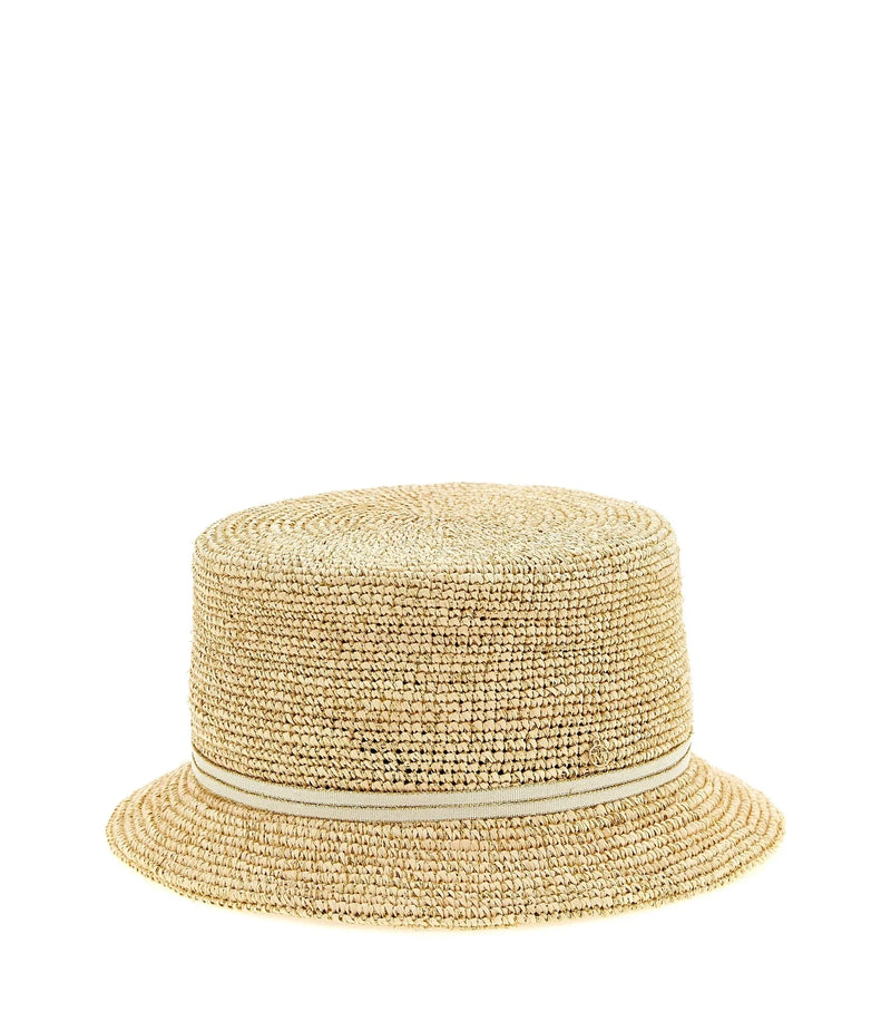 Maison Michel Sun Hat in beige, Straw