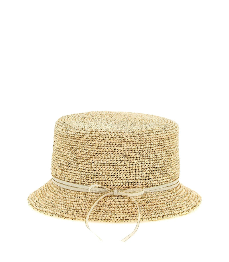 Maison Michel Sun Hat in beige, Straw — view 3