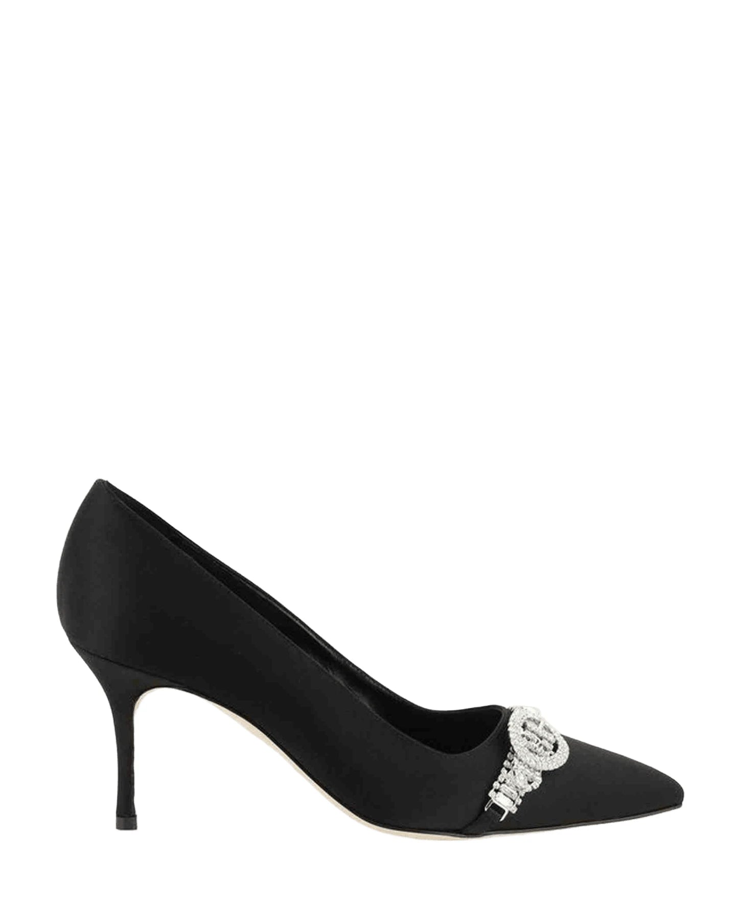 Manolo Blahnik Black Satin Asapump Pumps Glam Steals