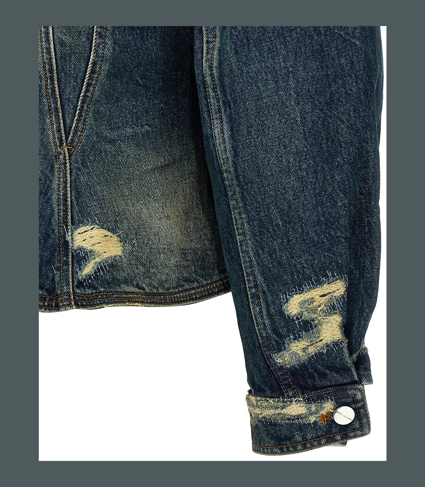 Marc Jacobs Trucker Jacket in blue, Cotton — view 4