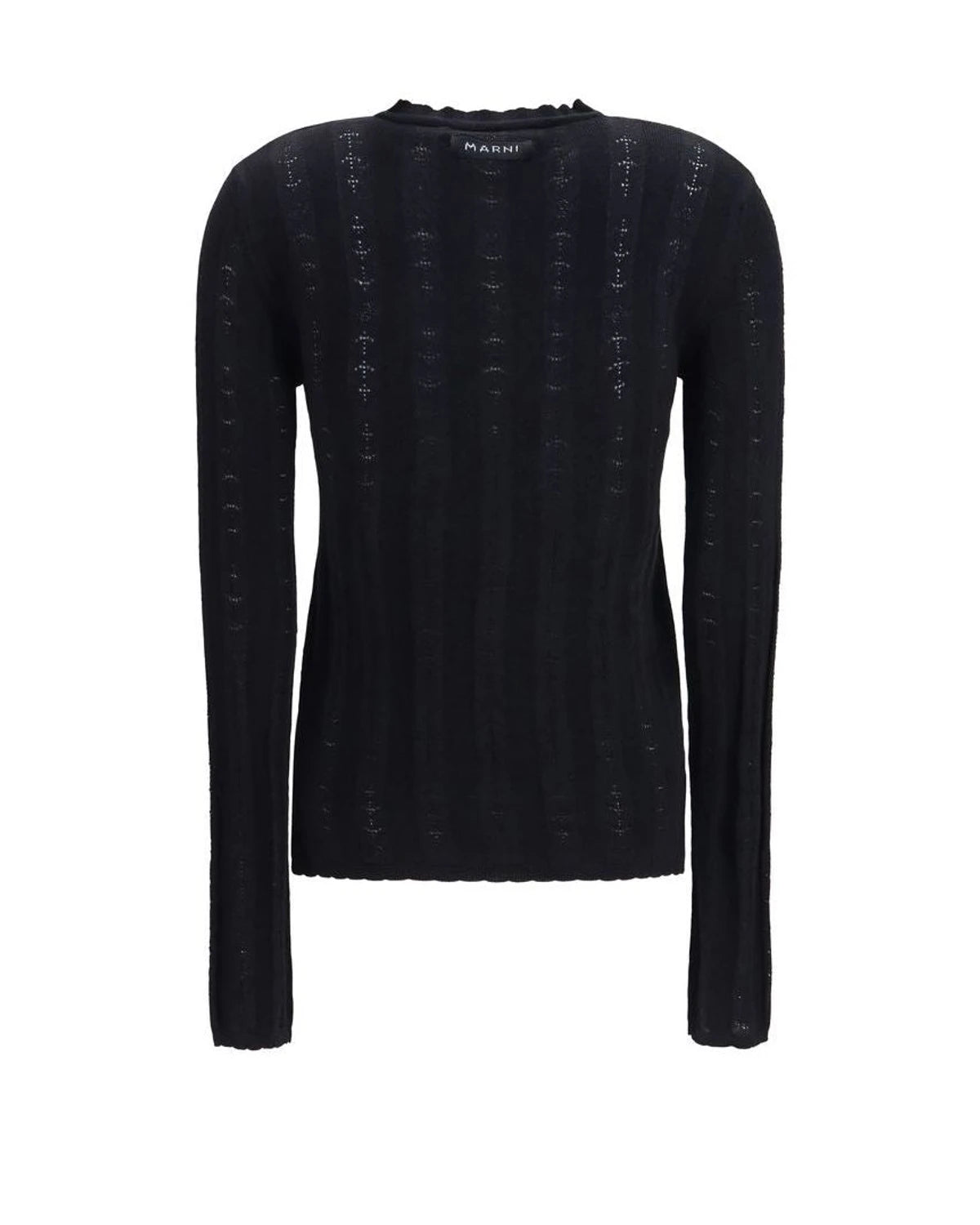 Marni Cardigan in black, Merino Wool — view 2
