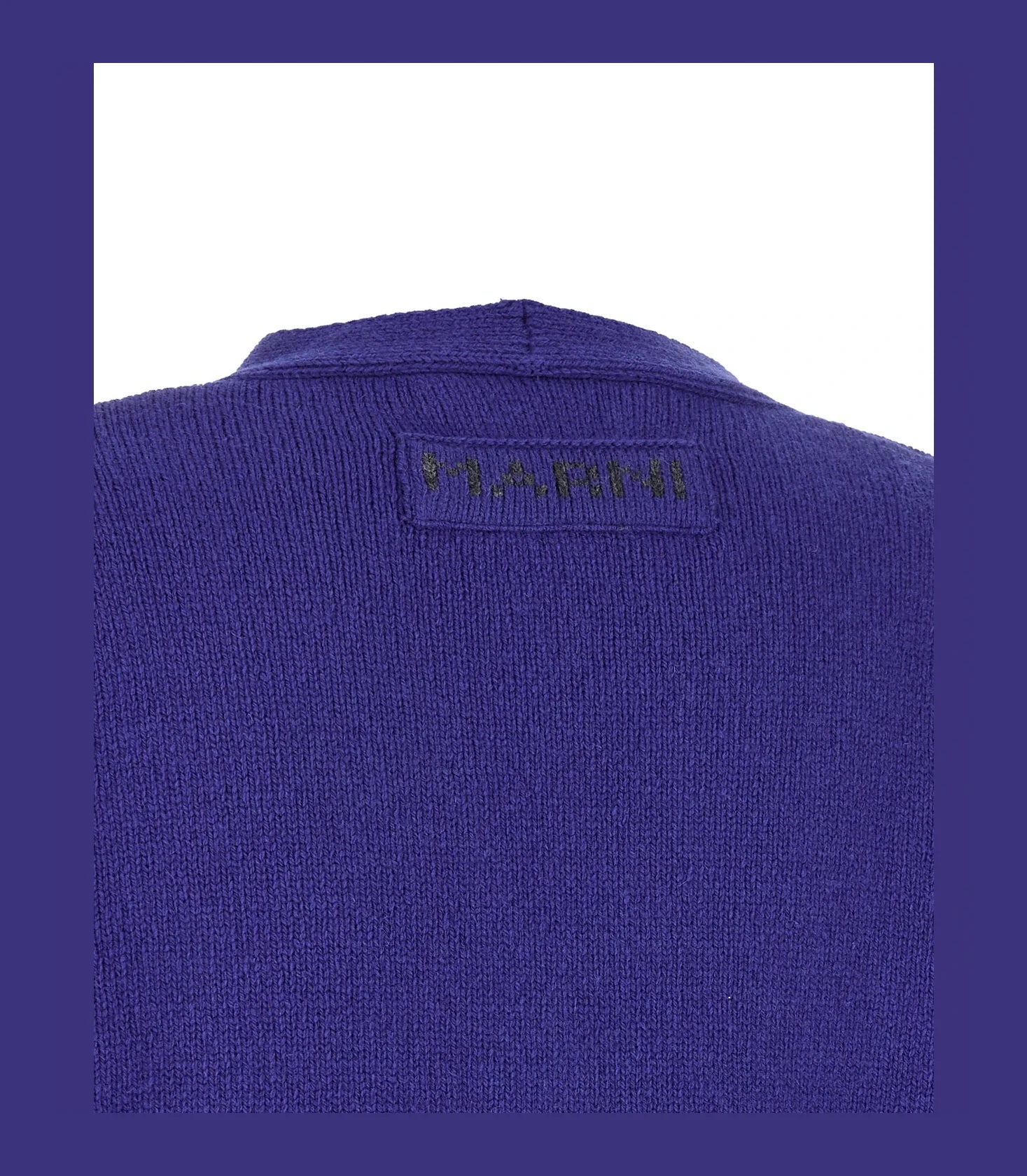 Marni Cardigan in blue, Virgin Wool — view 4
