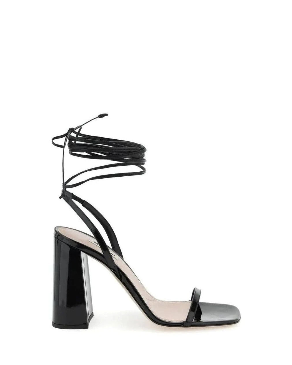 Miu Miu Black Calfskin Platform Sandals 