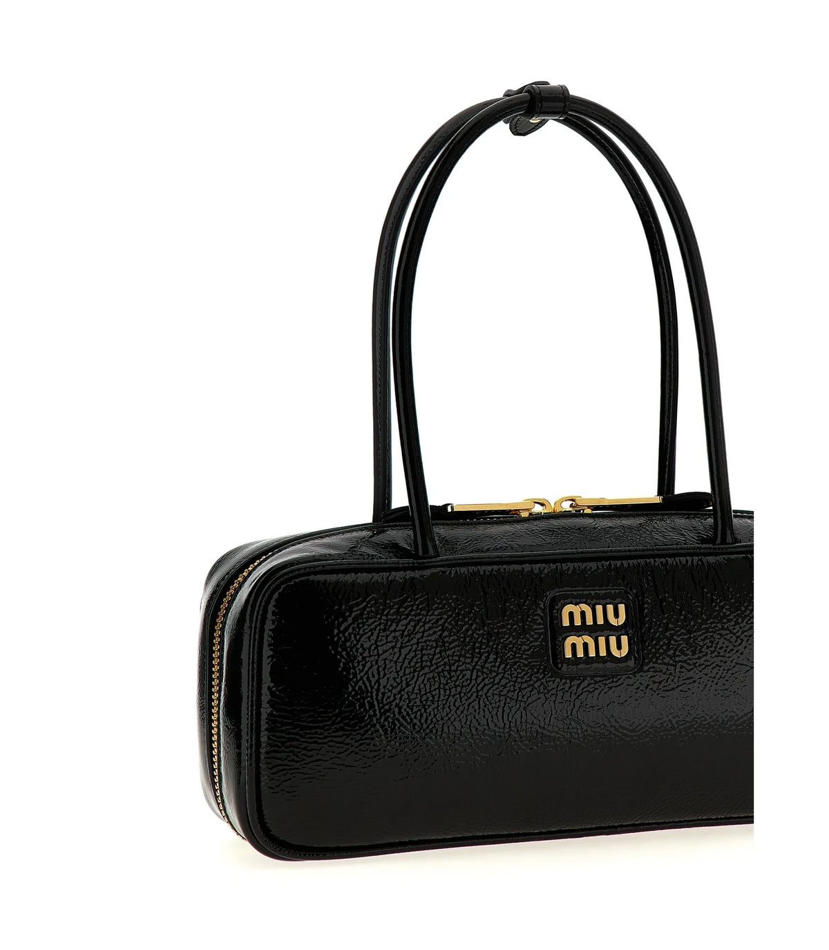Miu Miu Baguette Handbag in black, Lamb Leather — view 3