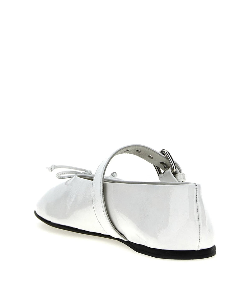 Miu Miu Ballet Flats in white, Calfskin Leather — view 3