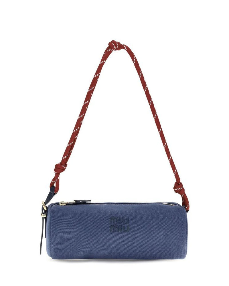 Miu Miu Cross Body Bag in blue, Cotton