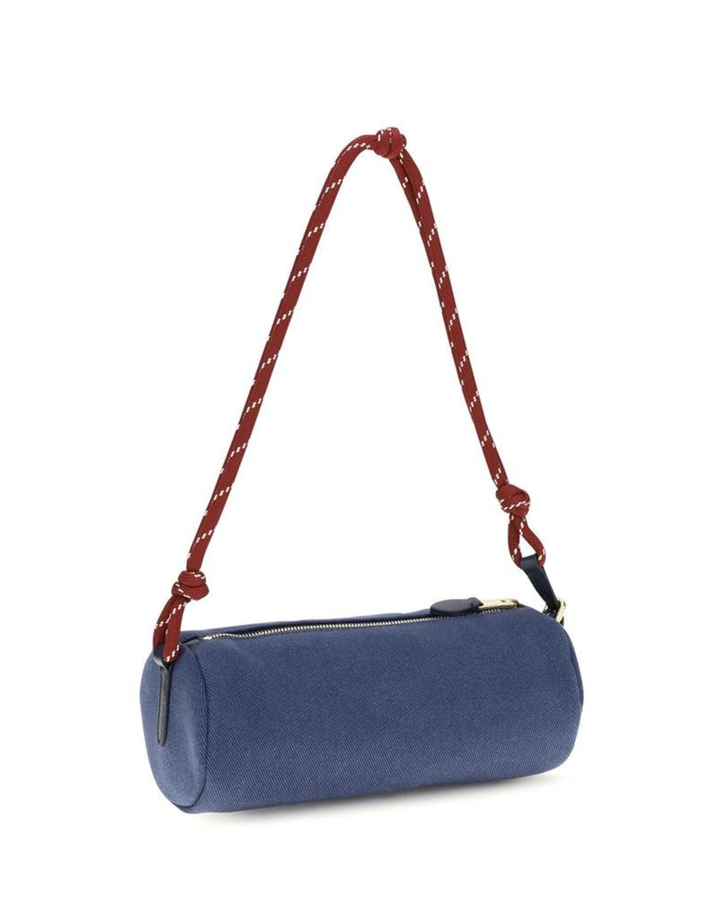 Miu Miu Cross Body Bag in blue, Cotton — view 3