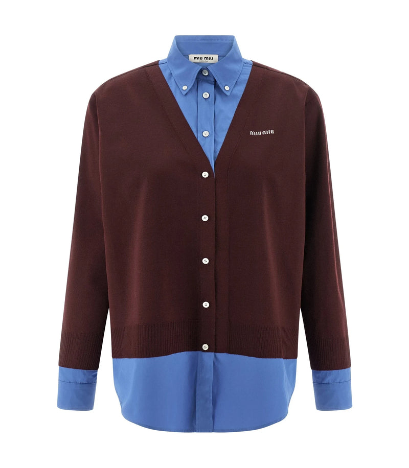 Miu Miu Dress Shirt in multicolor, Virgin Wool