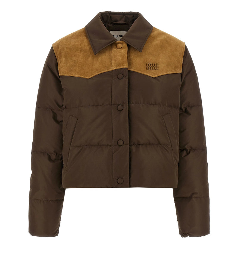 Miu Miu Puffer Jacket in brown, Recycled Polyester
