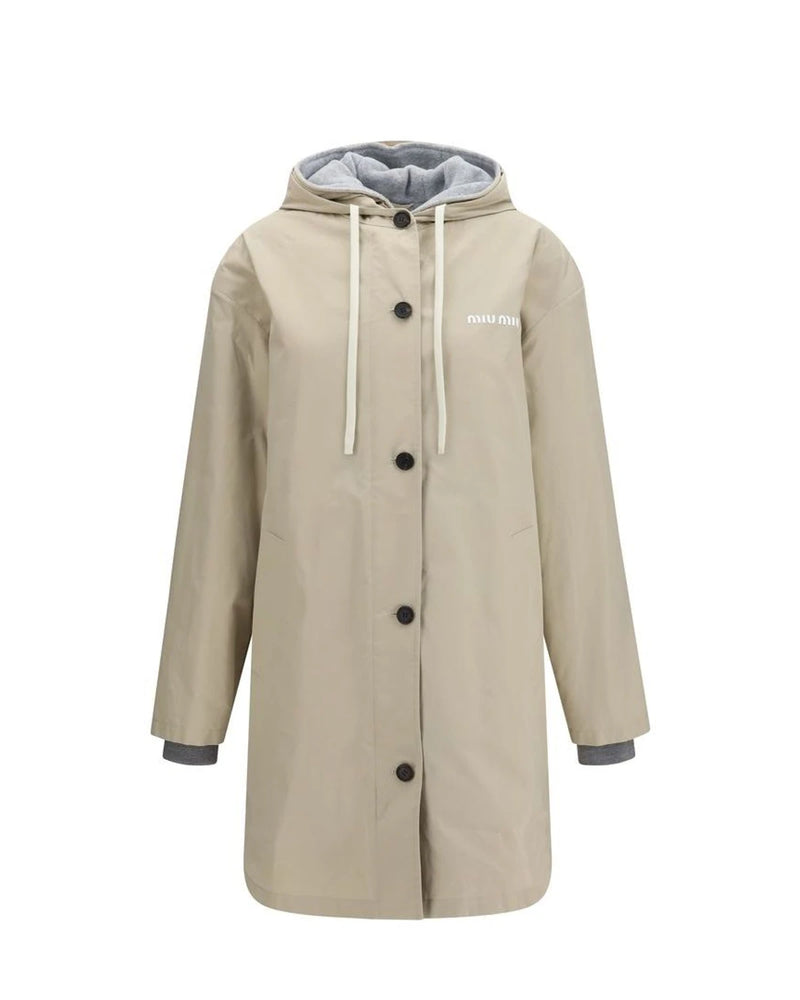 Miu Miu Rain Coat in beige, Cotton