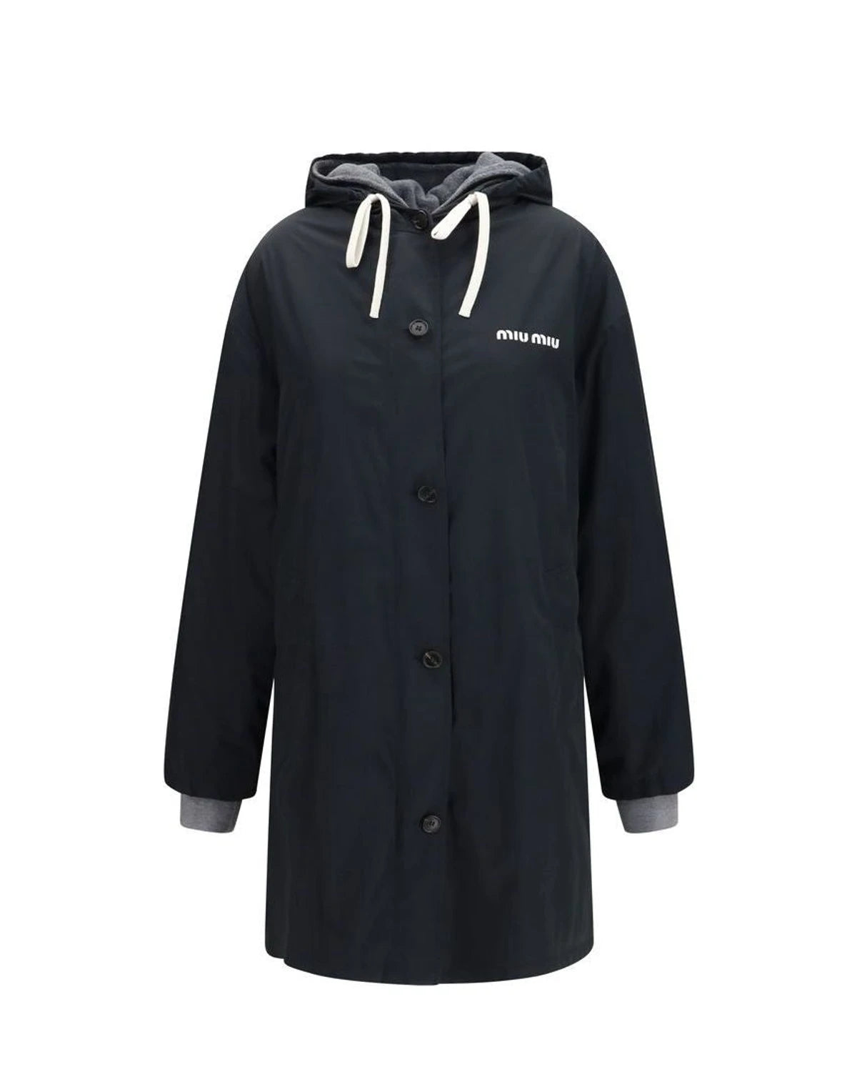 Miu Miu Rain Coat in black, Cotton