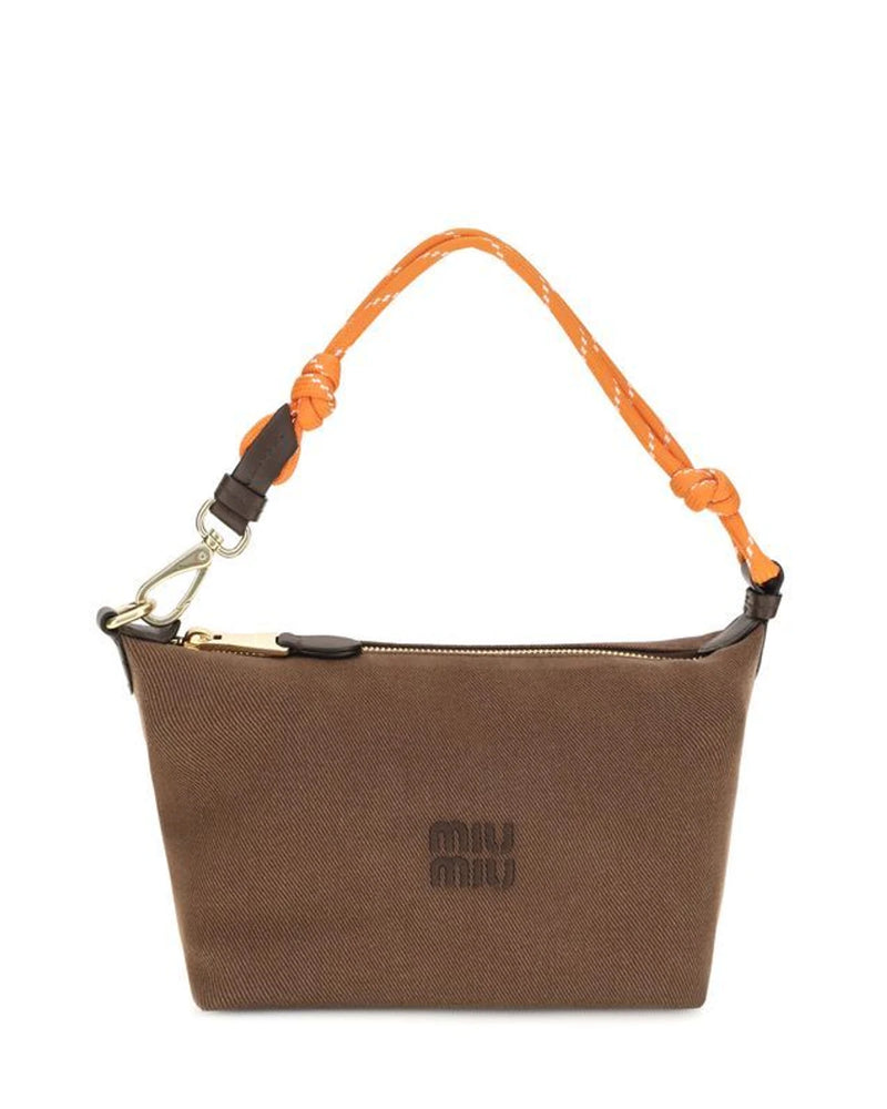 Miu Miu Shoulder Bag in brown, Cotton